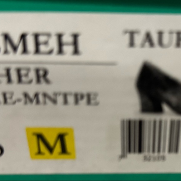 J. Renee Leather Block Heel Pointy Toe Pumps Fatemeh Taupe Metallic - Picture 5 of 5